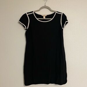 Banana Republic Mini Black Dress with White Accents